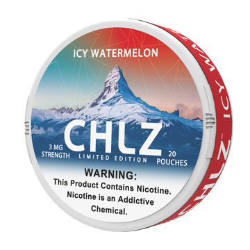 3mg Swiss CHLZ Icy Watermelon nicotine pouches 3mg tobacco-free can