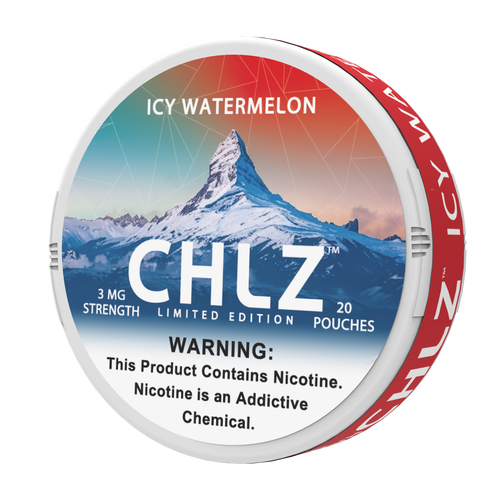 3mg Swiss CHLZ Icy Watermelon nicotine pouches 3mg tobacco-free can