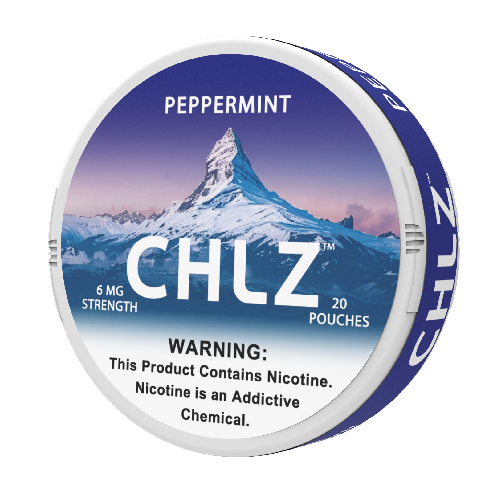 Slim peppermint flavored nicotine pouches by CHLZ 6mg